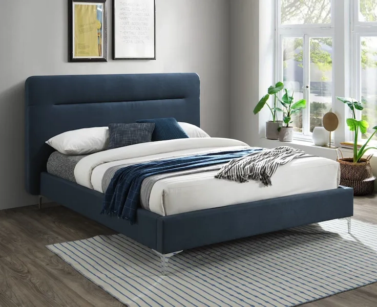 Genoa Blue Bed Frame
